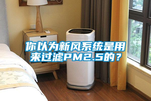 你以為新風系統是用來過濾PM2.5的？