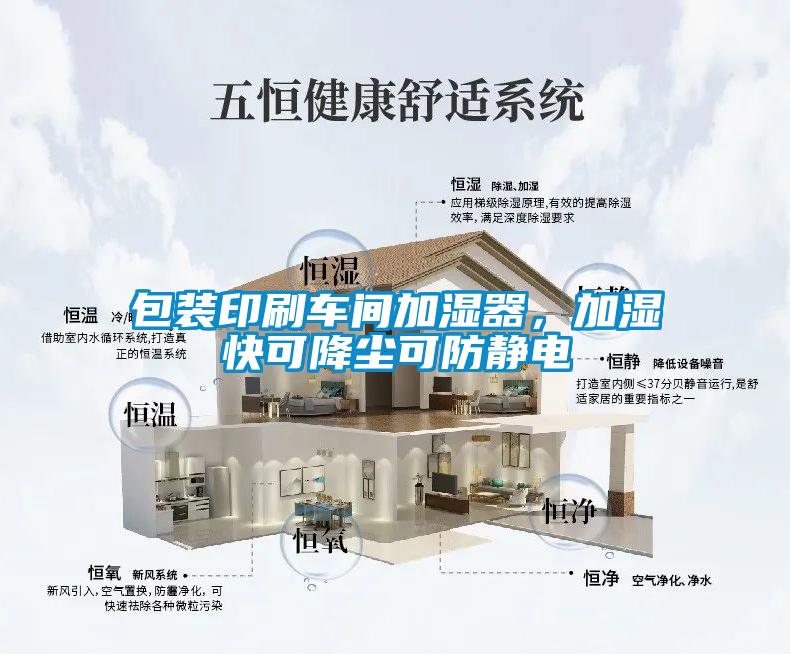 包裝印刷車間加濕器，加濕快可降塵可防靜電