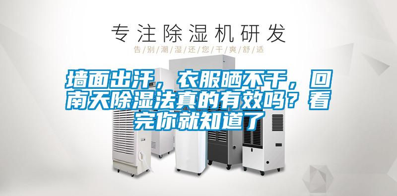 墻面出汗，衣服曬不干，回南天除濕法真的有效嗎？看完你就知道了