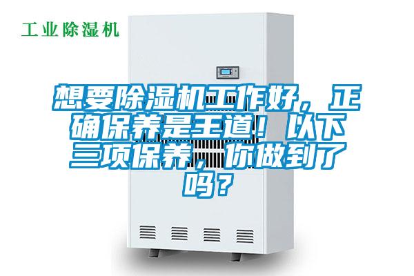 想要除濕機工作好，正確保養是王道！以下三項保養，你做到了嗎？