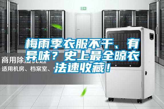 梅雨季衣服不干、有異味？史上最全晾衣法速收藏！