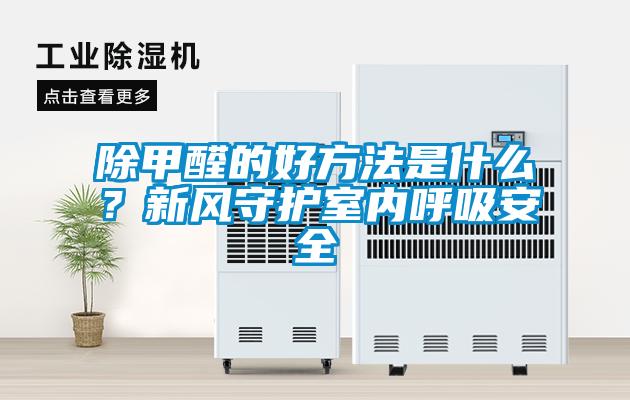除甲醛的好方法是什么？新風守護室內呼吸安全