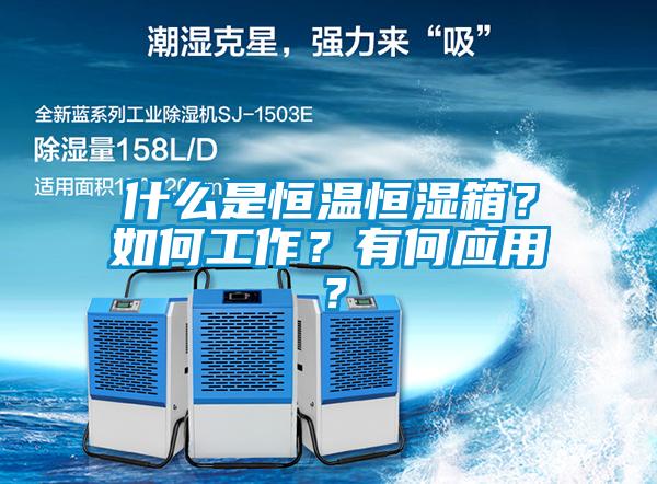 什么是恒溫恒濕箱？如何工作？有何應用？