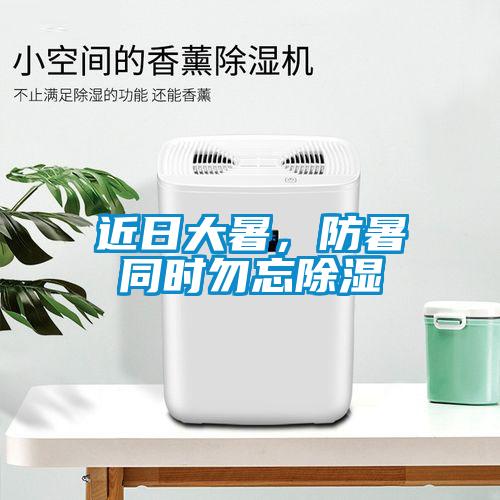 近日大暑，防暑同時(shí)勿忘除濕