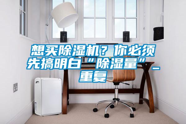 想買除濕機(jī)？你必須先搞明白“除濕量”_重復(fù)