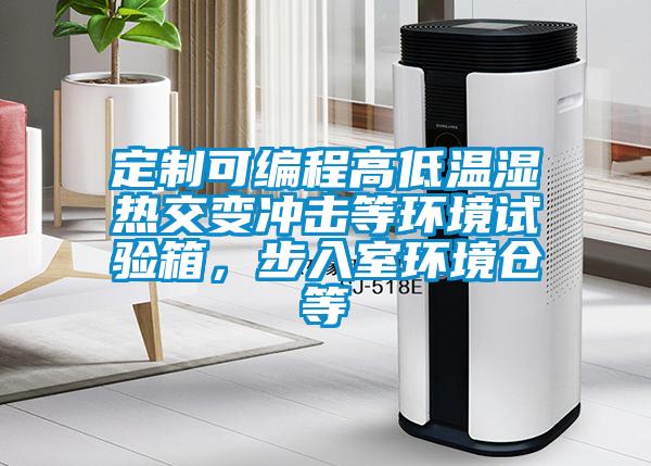 定制可編程高低溫濕熱交變沖擊等環境試驗箱，步入室環境倉等