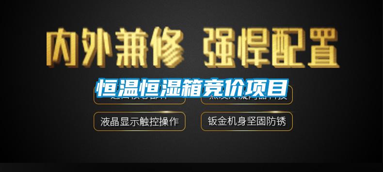 恒溫恒濕箱競(jìng)價(jià)項(xiàng)目