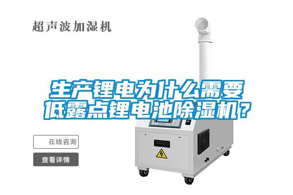 生產鋰電為什么需要低露點鋰電池除濕機？