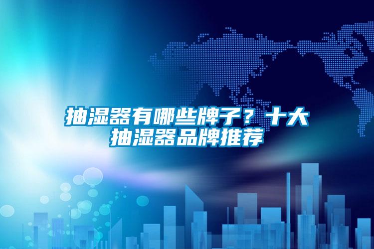 抽濕器有哪些牌子?十大抽濕器品牌推薦