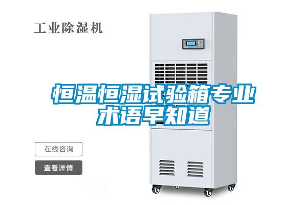 恒溫恒濕試驗(yàn)箱專業(yè)術(shù)語(yǔ)早知道