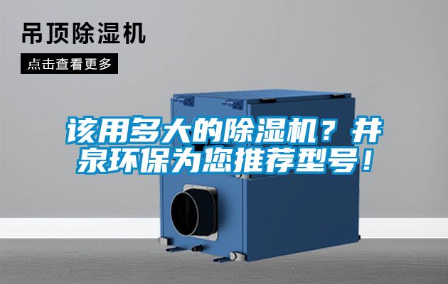 該用多大的除濕機？井泉環保為您推薦型號！
