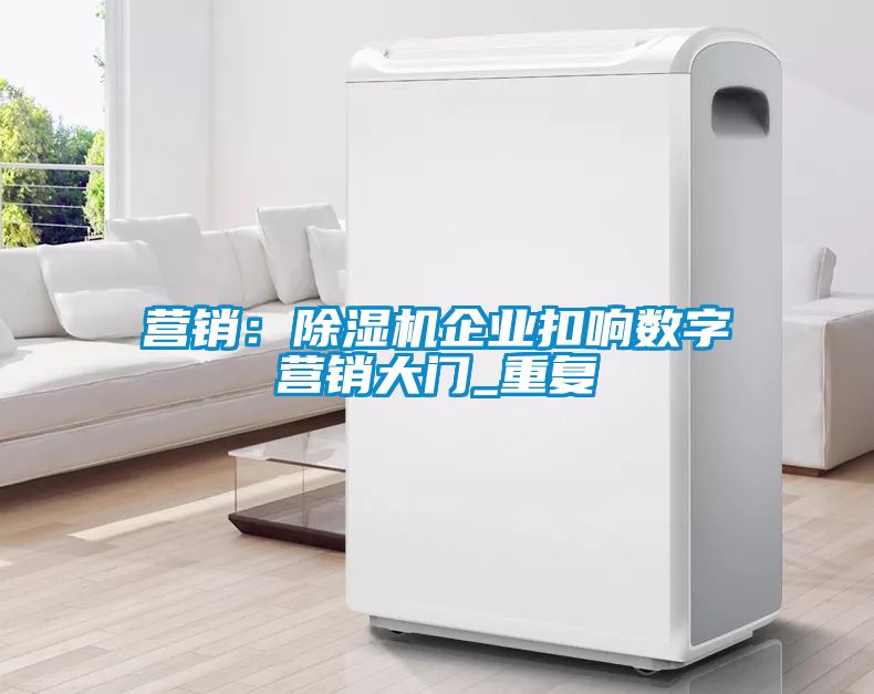 營銷：除濕機(jī)企業(yè)扣響數(shù)字營銷大門_重復(fù)
