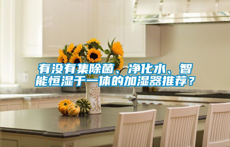 有沒有集除菌、凈化水、智能恒濕于一體的加濕器推薦？