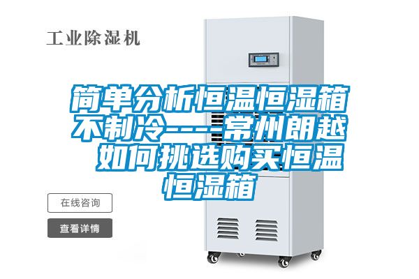 簡(jiǎn)單分析恒溫恒濕箱不制冷----常州朗越 如何挑選購(gòu)買(mǎi)恒溫恒濕箱